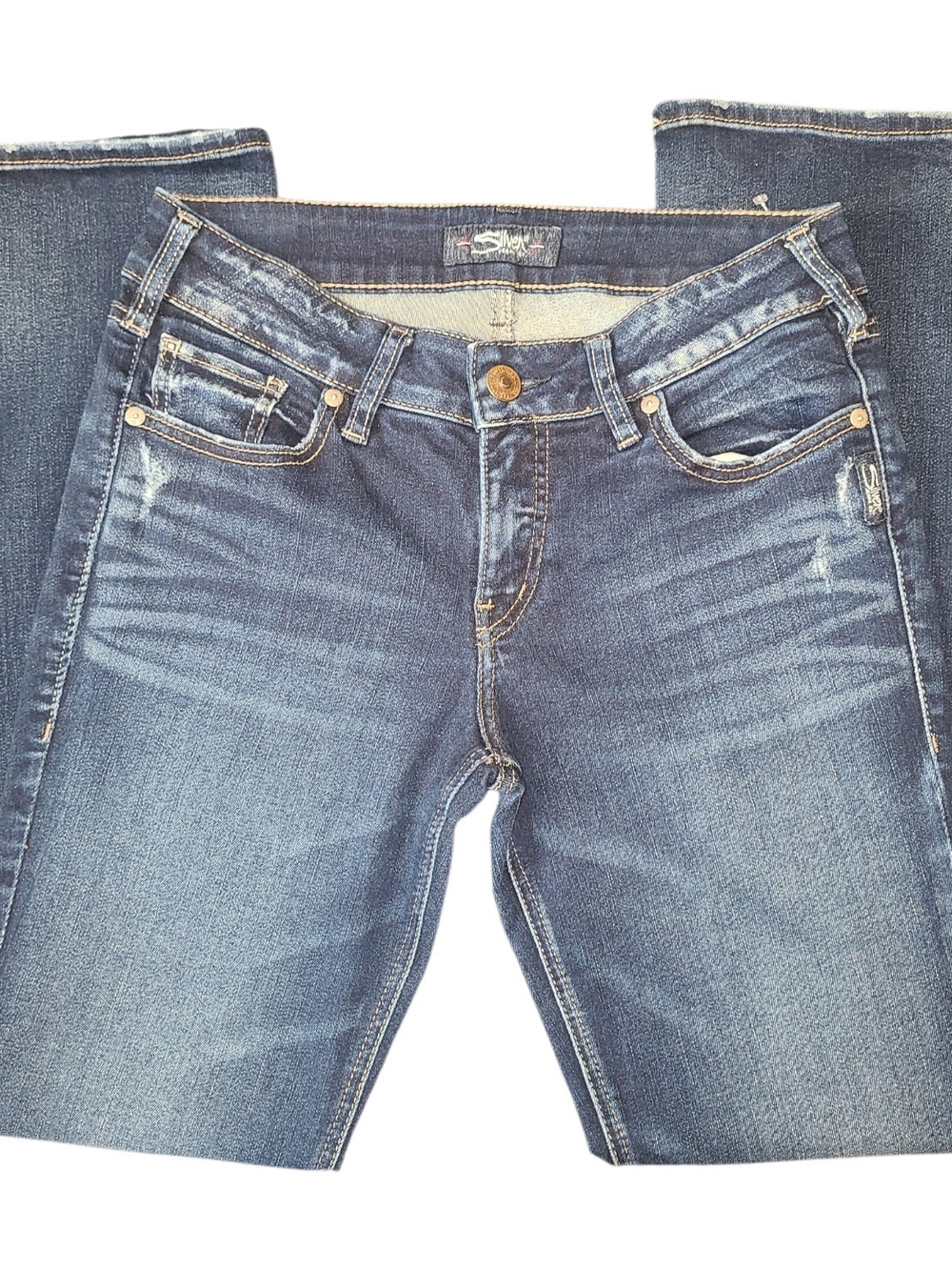Silver Jeans Elyse Slim Bootcut Jeans in Medium Blue Wash 28